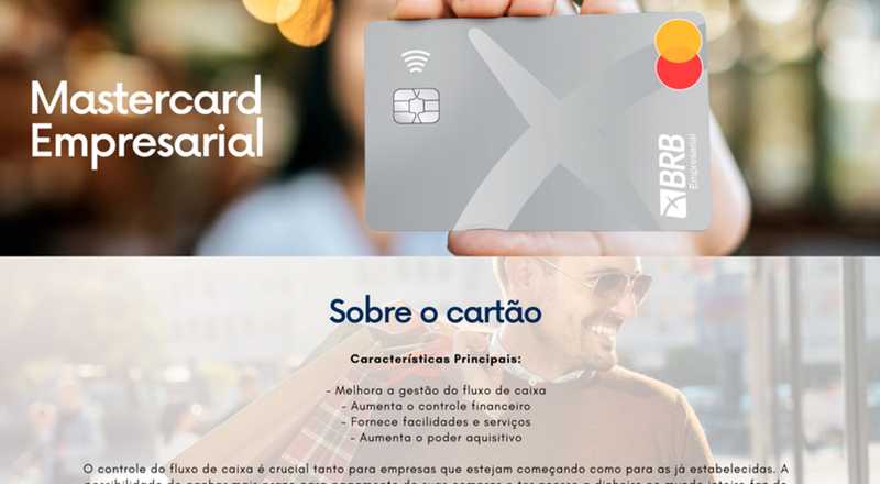 cartao de debito mastercard empresarial brb banco de brasilia